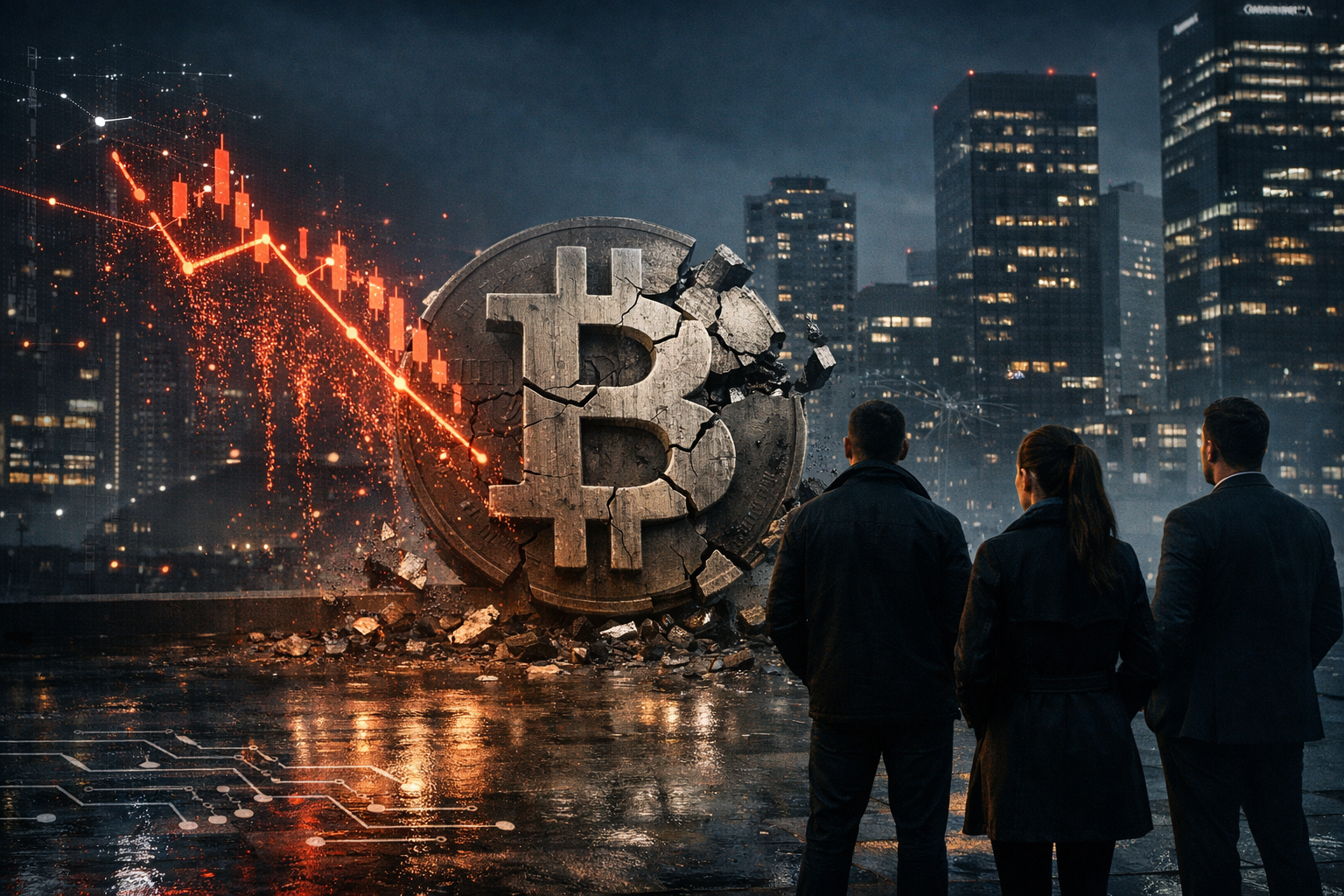 Queda de cerca de 40% do Bitcoin levanta dúvidas sobre demanda estrutural no mercado cripto