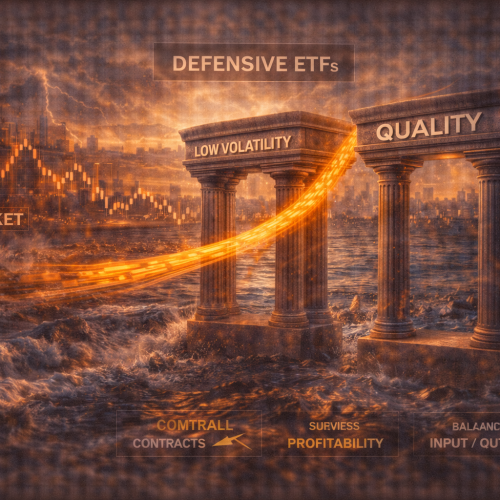 ETFs de fatores defensivos em 2026: por que low volatility e quality ganham fluxo (e o erro de comprar “proteção” achando que não existe drawdown)