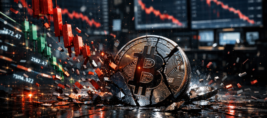 Liquidações massivas em cripto ampliam pressão de venda no mercado